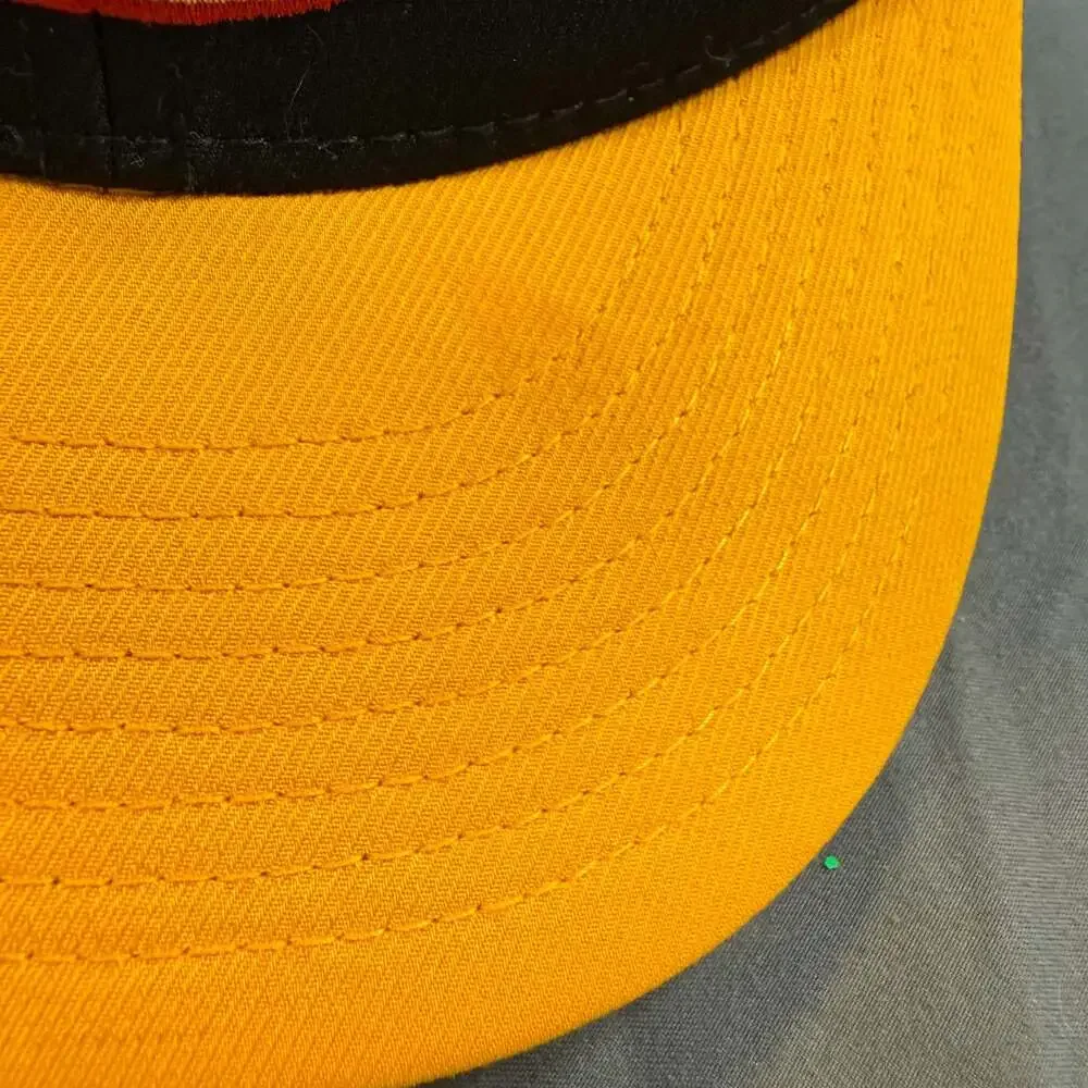 Champro NB Baseball Hat XS/S Black Gold Fitted Youth Team Cap Embroidered
